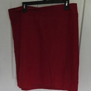 Talbots Pencil Skirt Womens Red Soft Wool Blend Back Zip Size 14 NWT